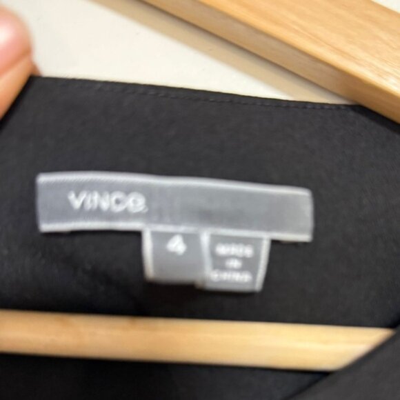 Vince Black 3/4 Sleeve Shift Dress Women’s Size 4 - Picture 4 of 11